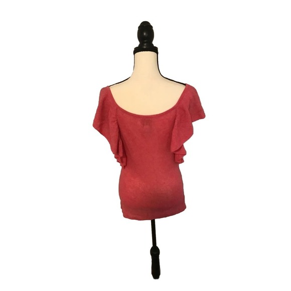 Anthropologie Tabitha Ante Autumnal Pink Rose Short-Sleeve Sweater - Medium - Picture 3 of 9